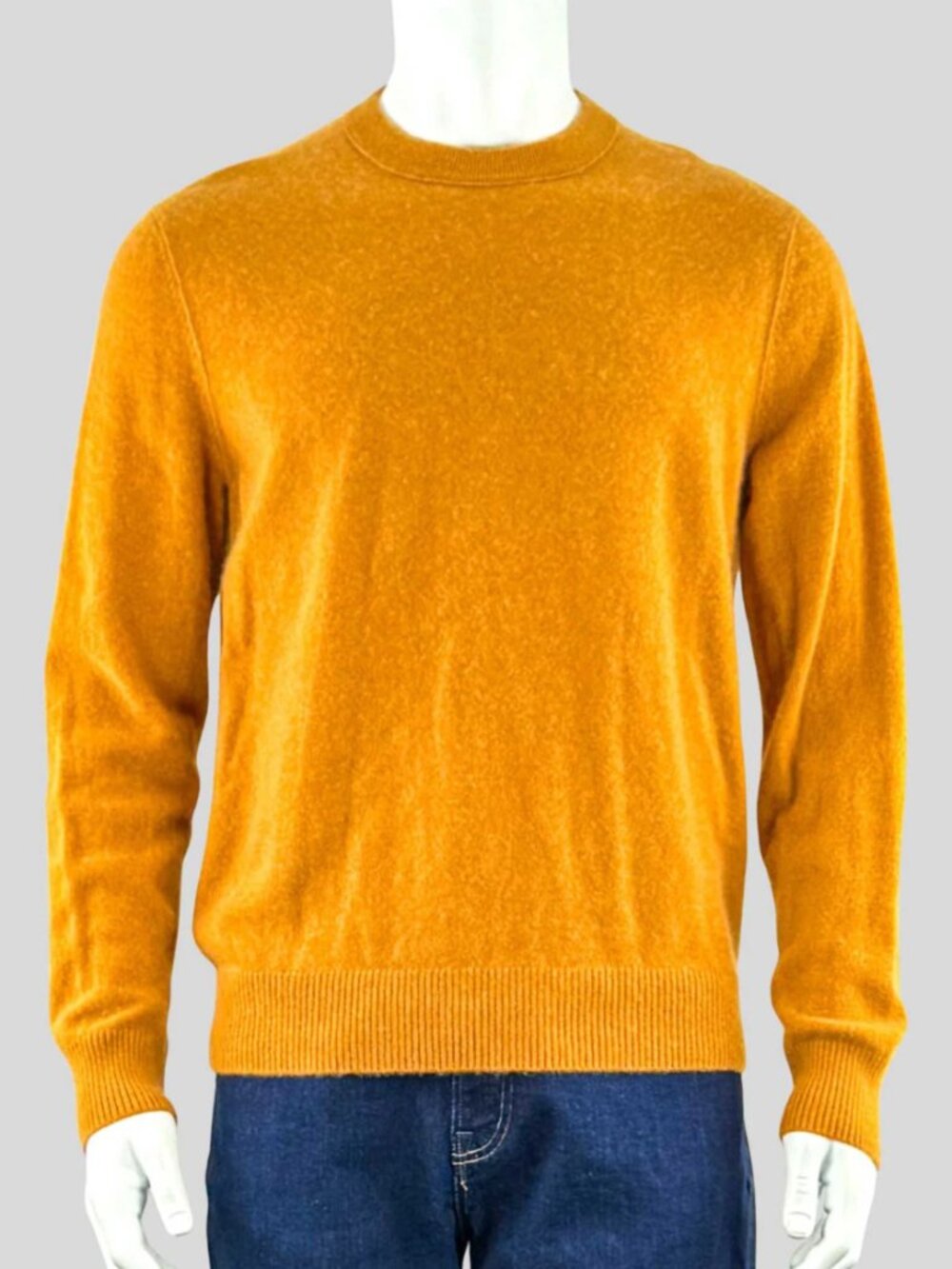 Banana Republic Mens Mustard Cashmere Crewneck Sweater - Large